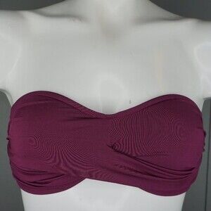 Vitamin A Bel Air Purple Bandeau Bikini Top size 8/M Worn Once